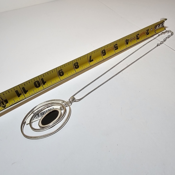 Studio Works Silver Tone Ripple Effect Pendant Fashion Necklace New With Tags 18 - Picture 5 of 5